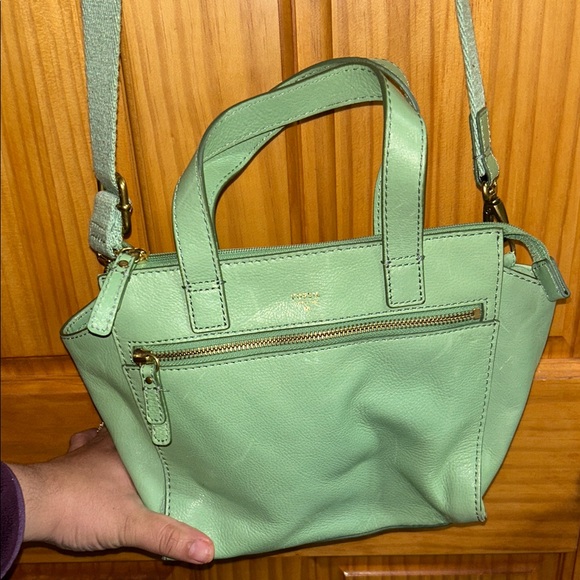 Fossil Mint Green Leather Crossbody Bag - Picture 7 of 7